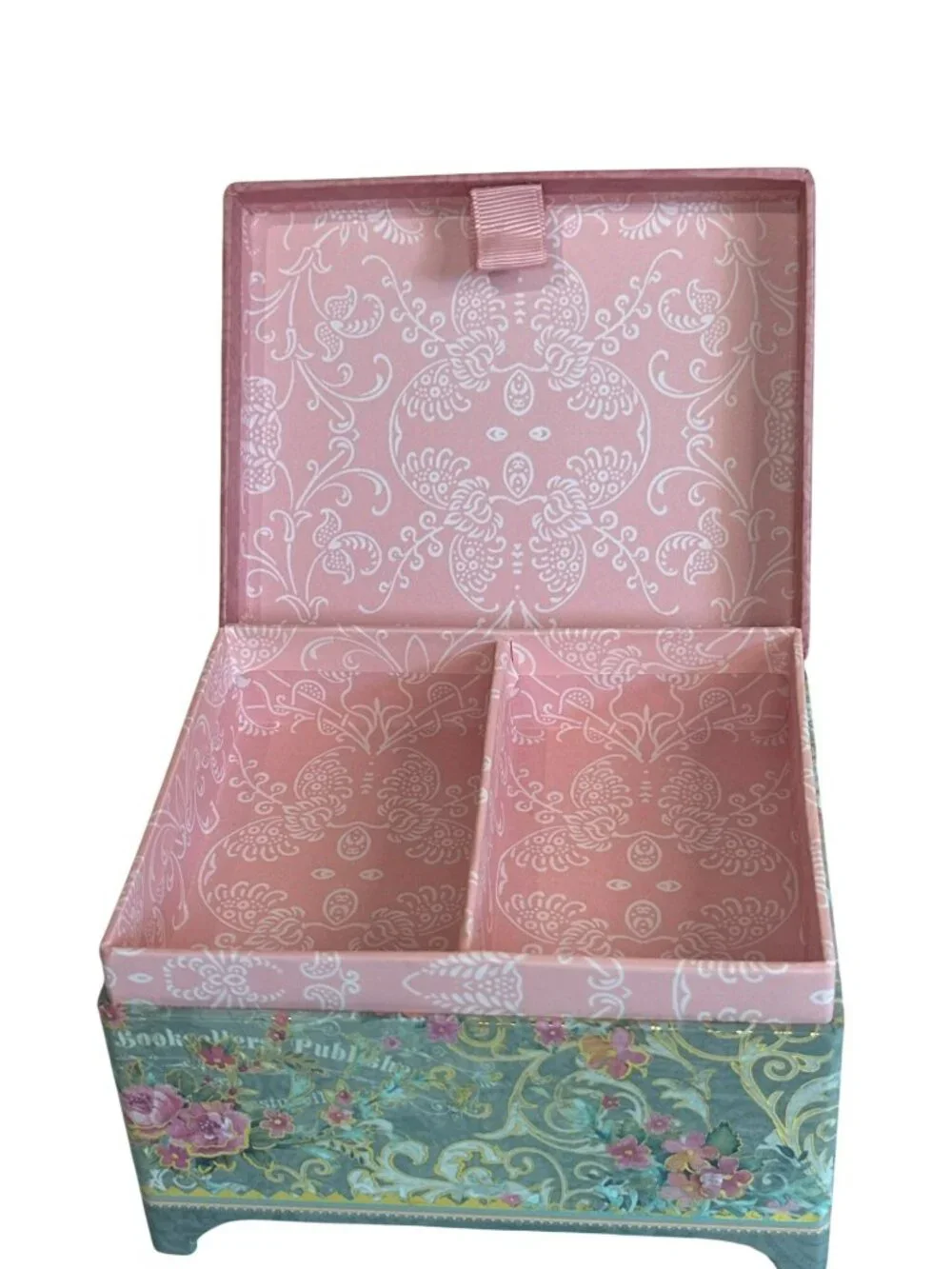 Punch Studio Music Box Wind-Up Peacock Floral Trinket Jewelry 5.5